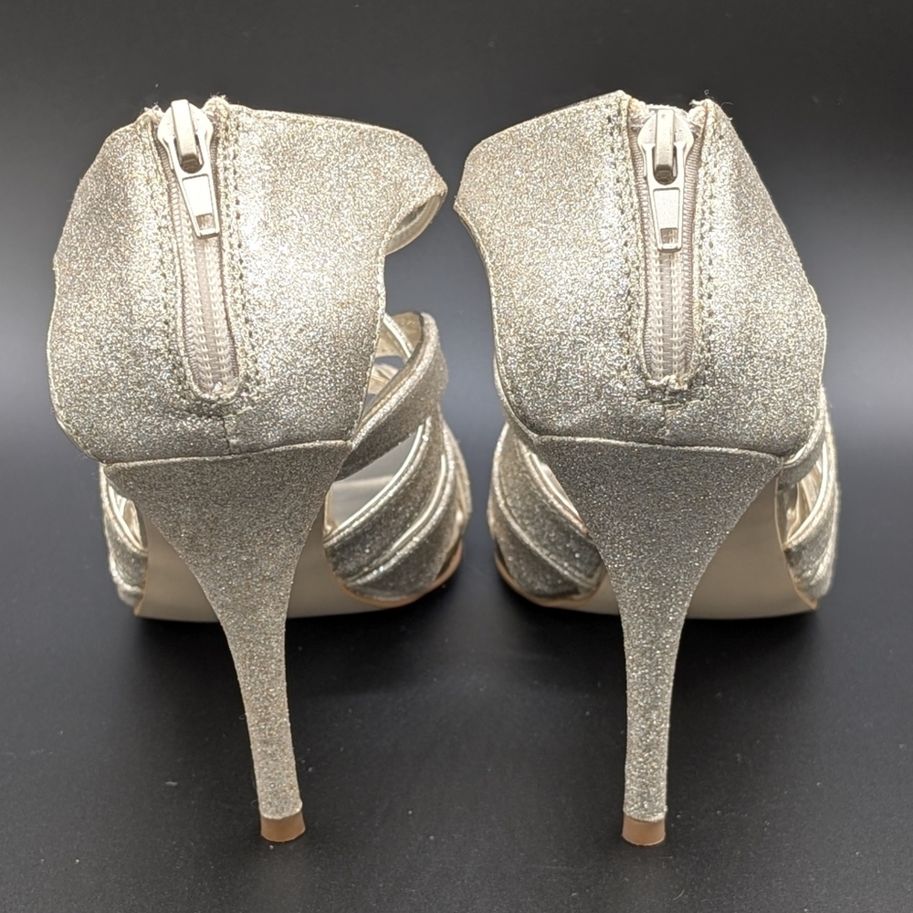 RSVP Maven Light Gold Strappy Heels - Picture 4 of 10